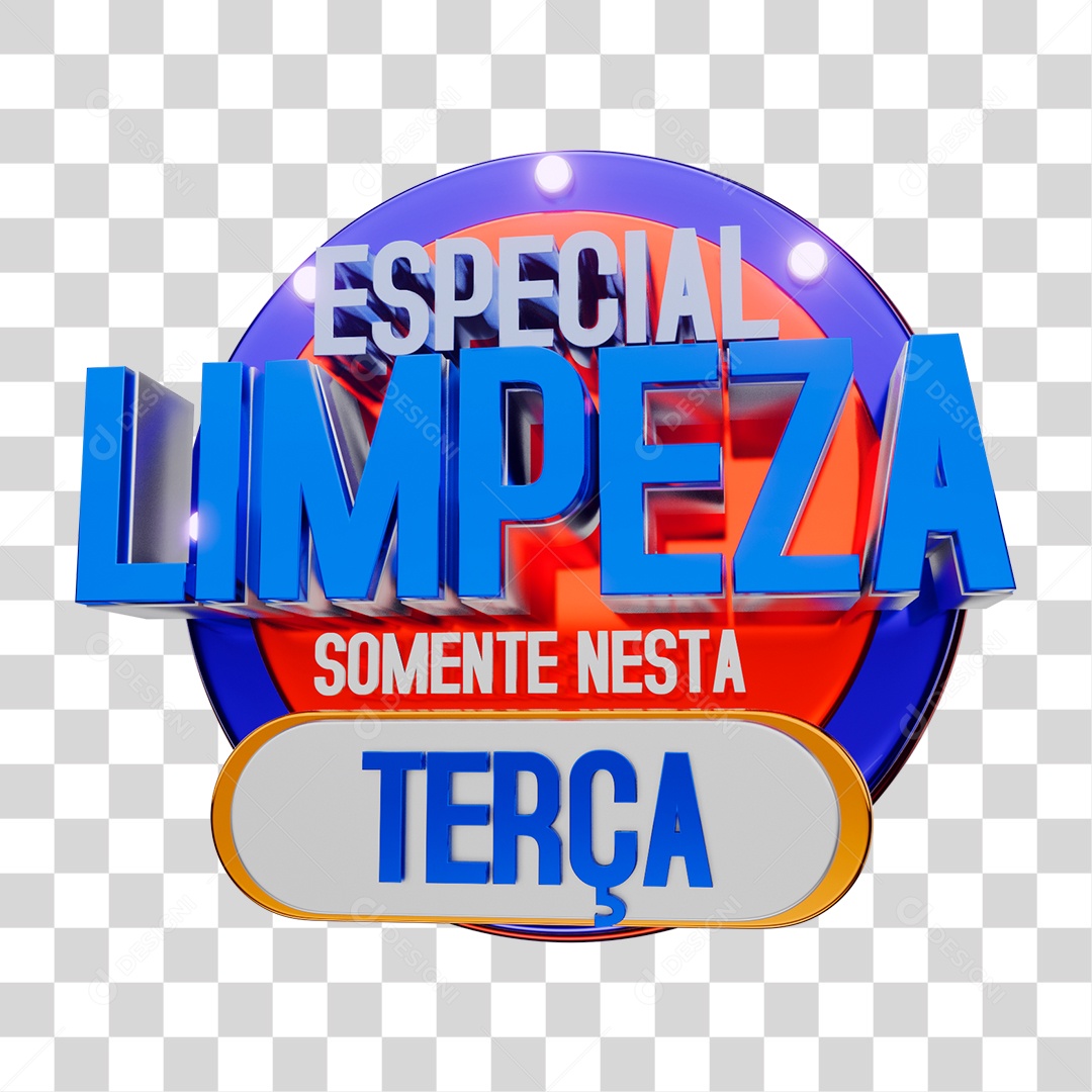 Selo 3D Especial Limpeza Terça