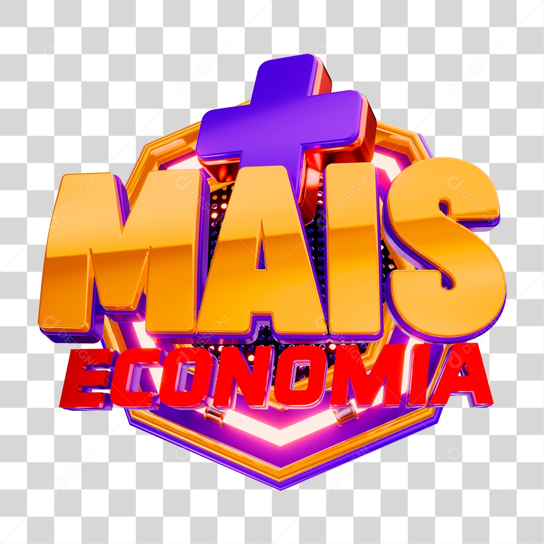 Selo 3D Mais Economia