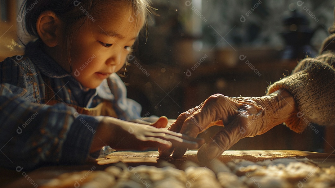 Sincero comovente, o contraste entre mãos envelhecidas e mãos jovens