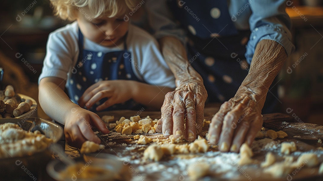 Sincero comovente, o contraste entre mãos envelhecidas e mãos jovens