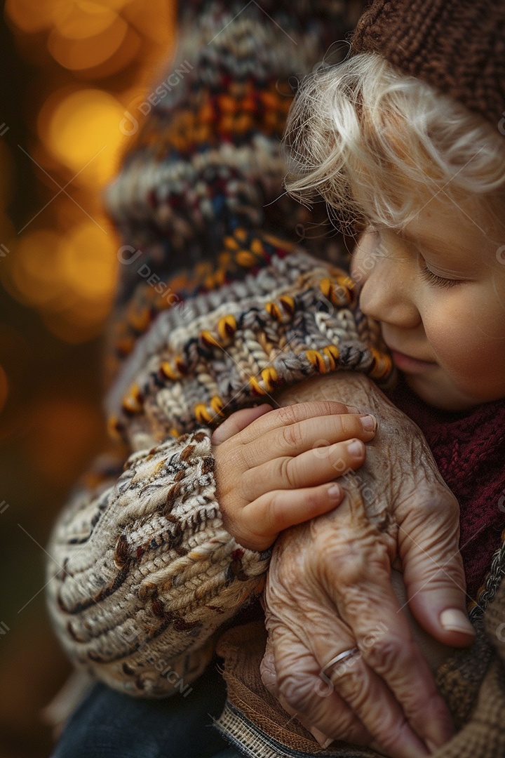 Sincero comovente, o contraste entre mãos envelhecidas e mãos jovens