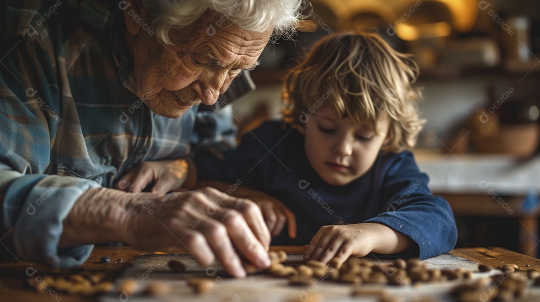 Sincero comovente, o contraste entre mãos envelhecidas e mãos jovens