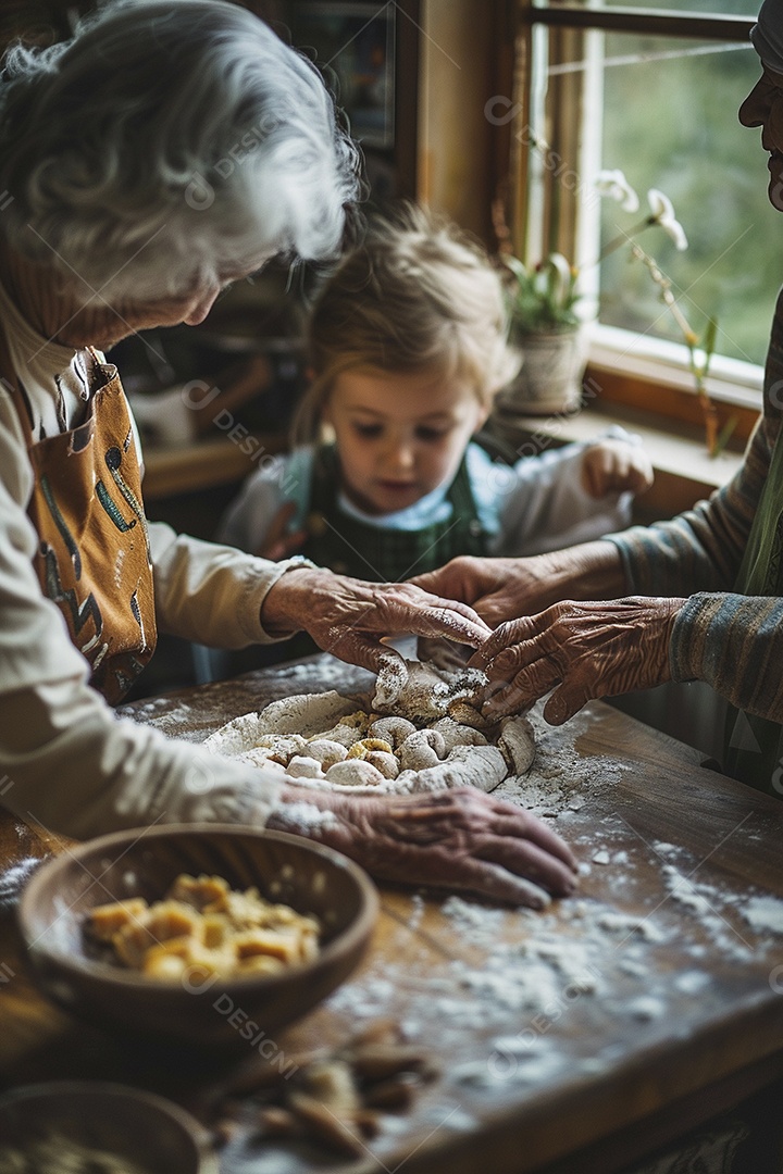 Sincero comovente, o contraste entre mãos envelhecidas e mãos jovens
