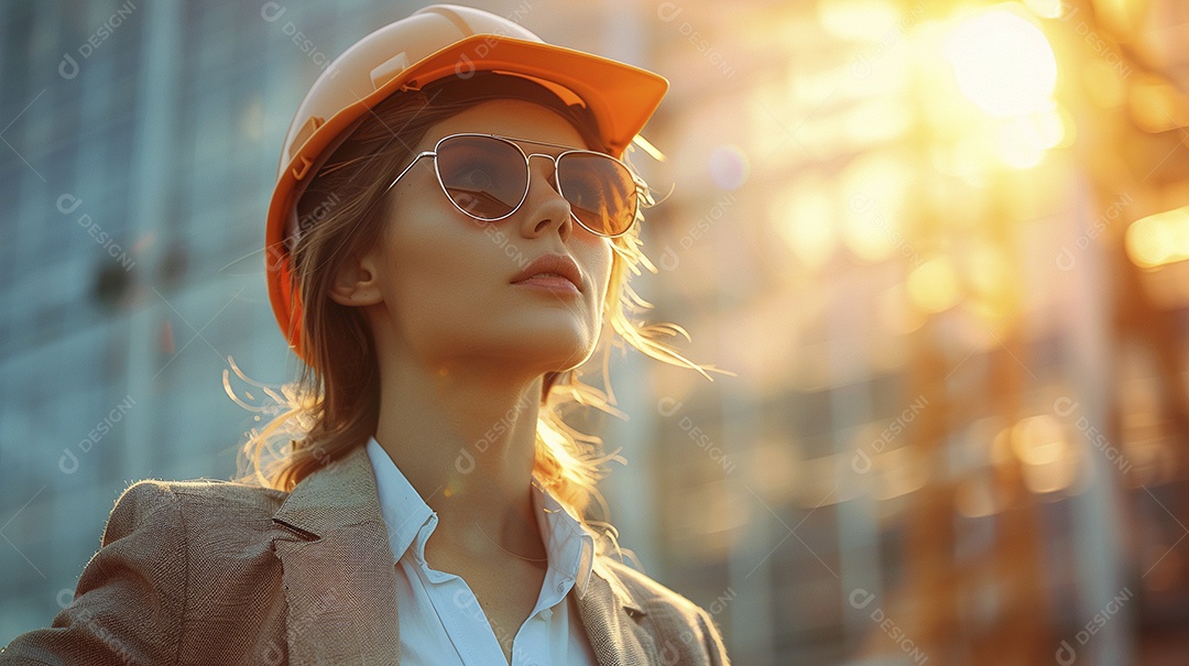 Mulher Arquiteta jovem e bonita