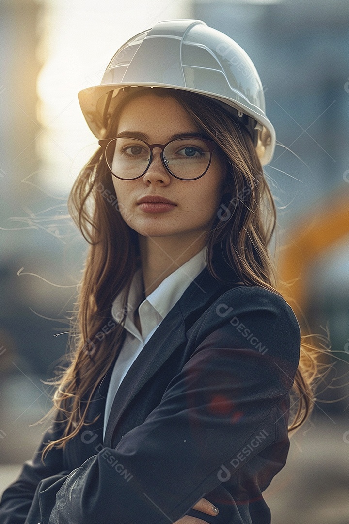 Mulher Arquiteta jovem e bonita