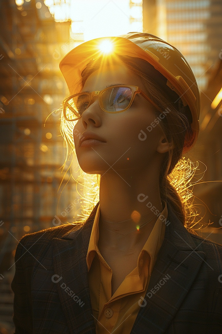 Mulher Arquiteta jovem e bonita