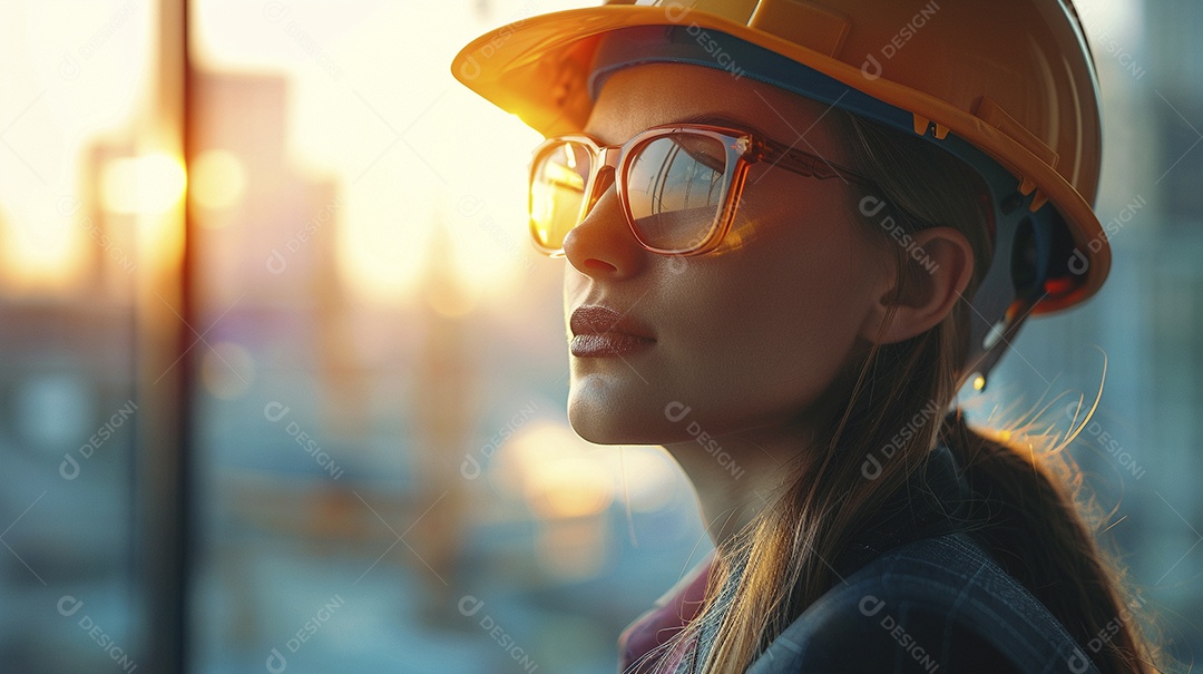 Mulher Arquiteta jovem e bonita