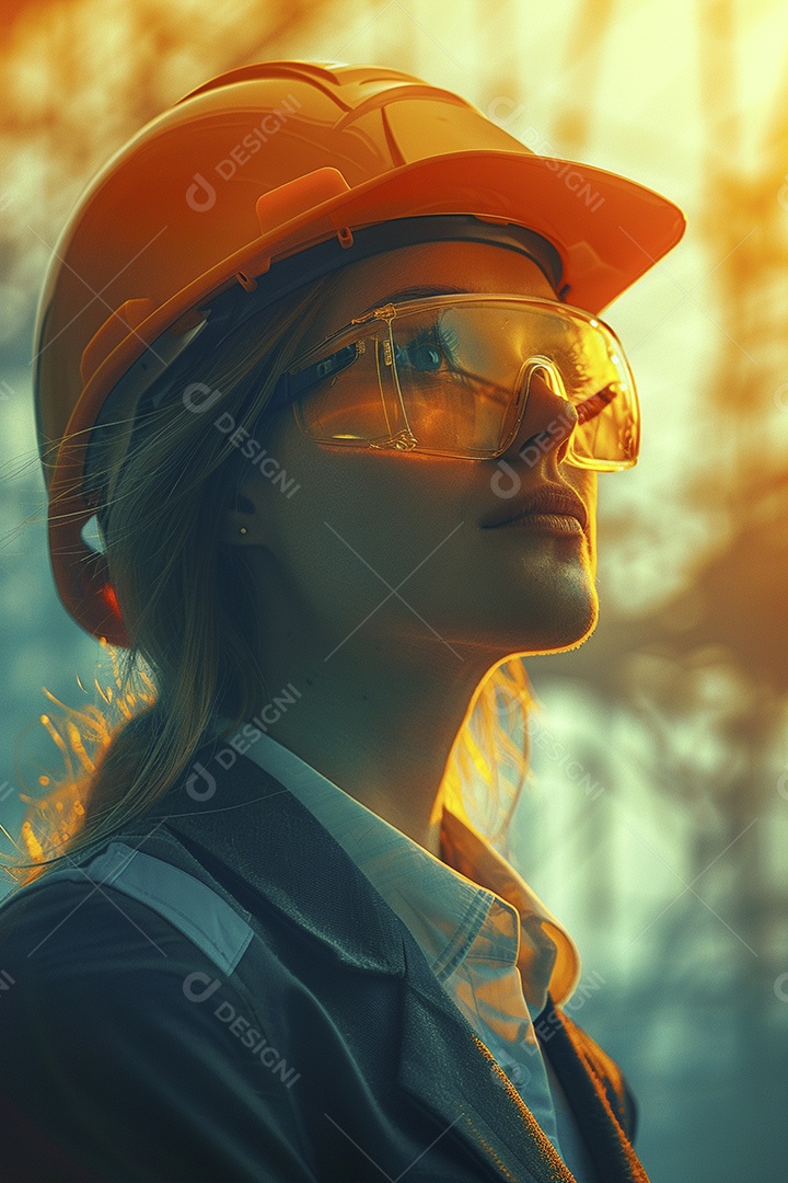 Mulher Arquiteta jovem e bonita