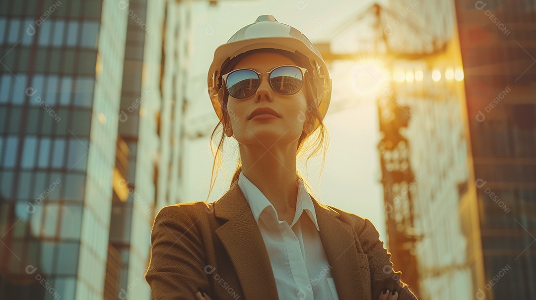 Mulher Arquiteta jovem e bonita