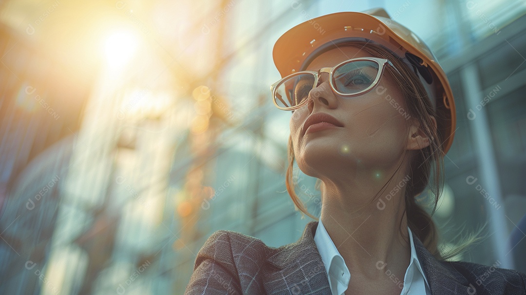 Mulher Arquiteta jovem e bonita