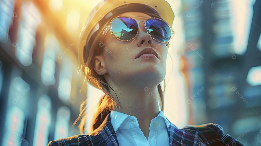 Mulher Arquiteta jovem e bonita