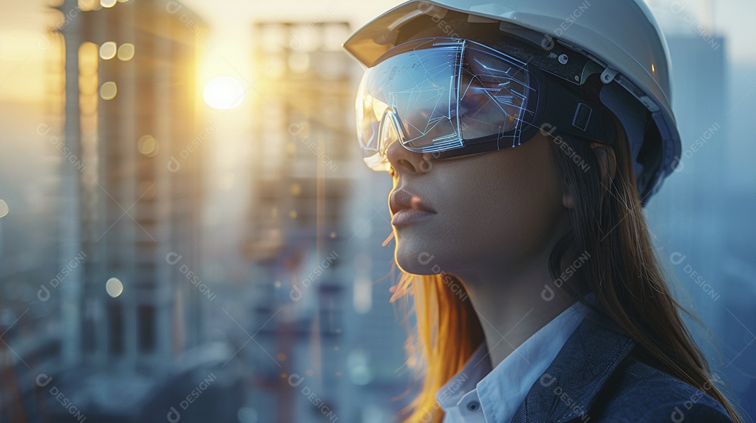 Mulher Arquiteta jovem e bonita