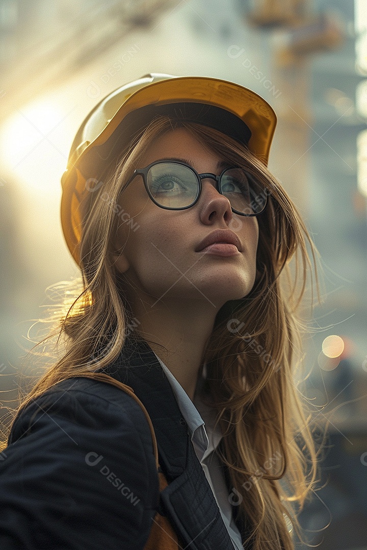 Mulher Arquiteta jovem e bonita