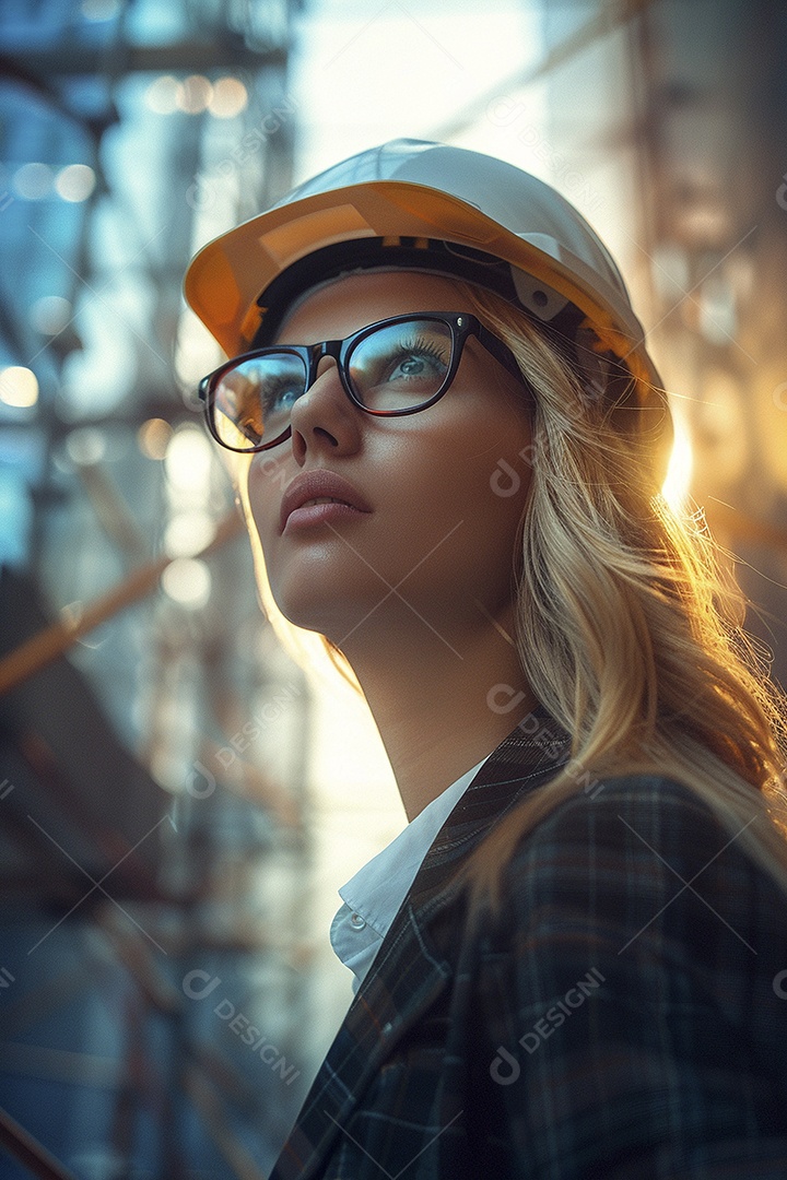 Mulher Arquiteta jovem e bonita