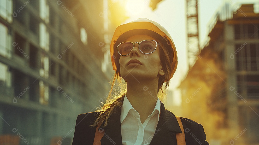 Mulher Arquiteta jovem e bonita