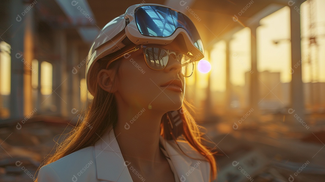 Mulher Arquiteta jovem e bonita