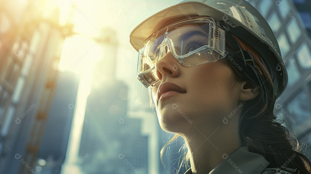 Mulher Arquiteta jovem e bonita