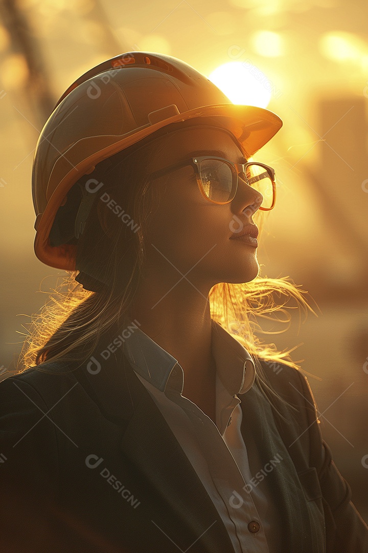 Mulher Arquiteta jovem e bonita