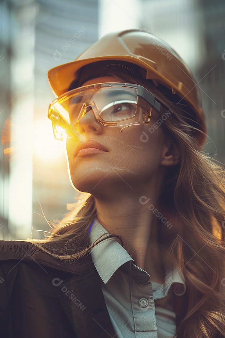 Mulher Arquiteta jovem e bonita