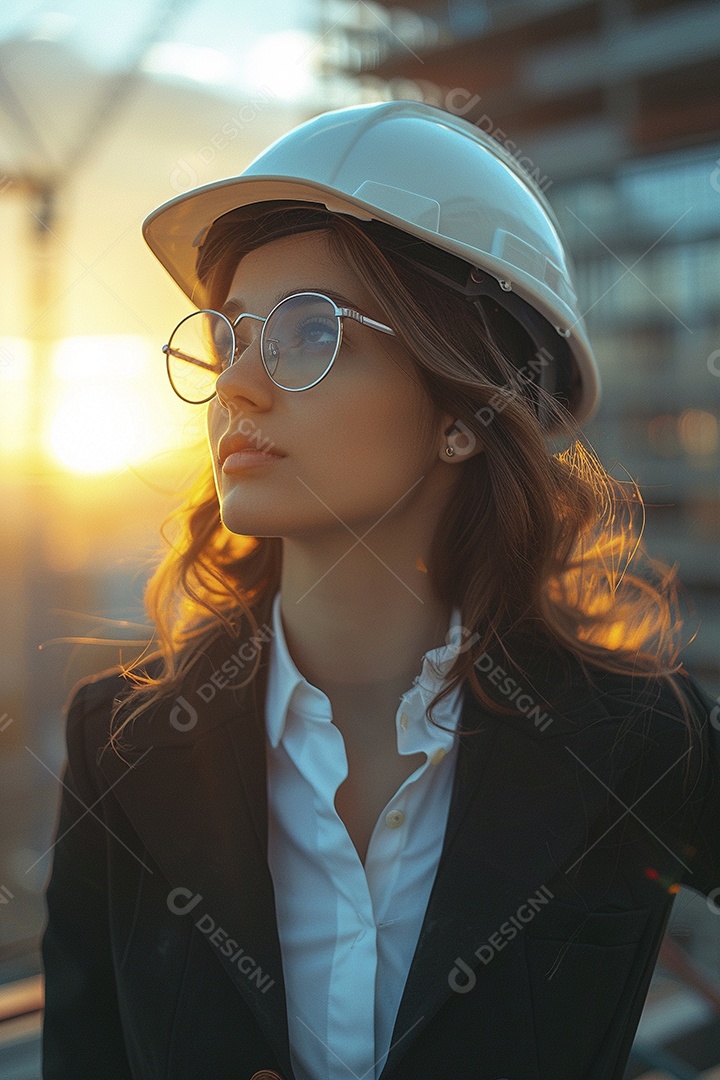 Mulher Arquiteta jovem e bonita