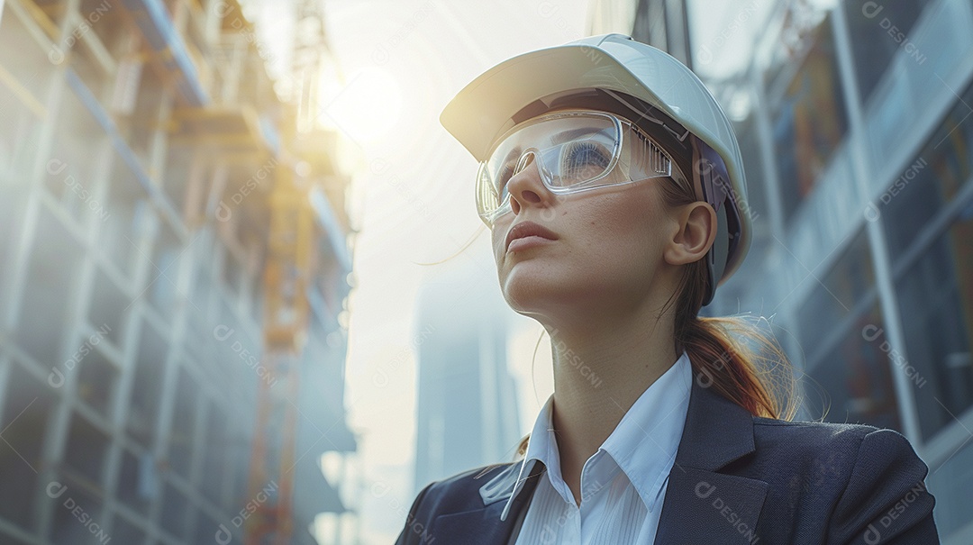 Mulher Arquiteta jovem e bonita