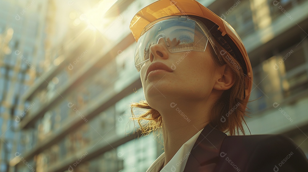 Mulher Arquiteta jovem e bonita