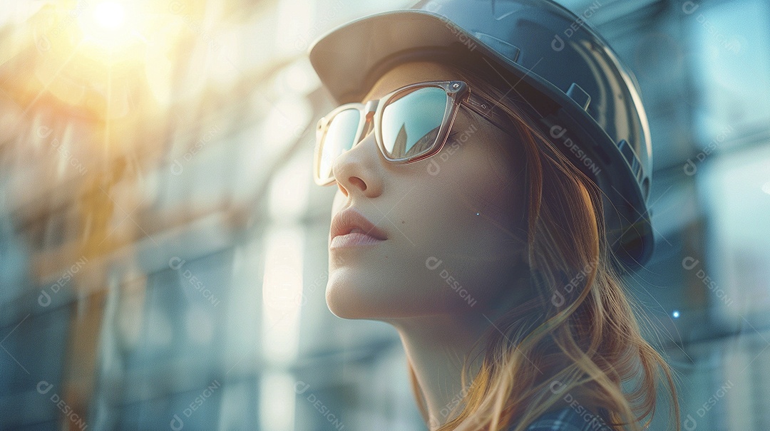 Mulher Arquiteta jovem e bonita