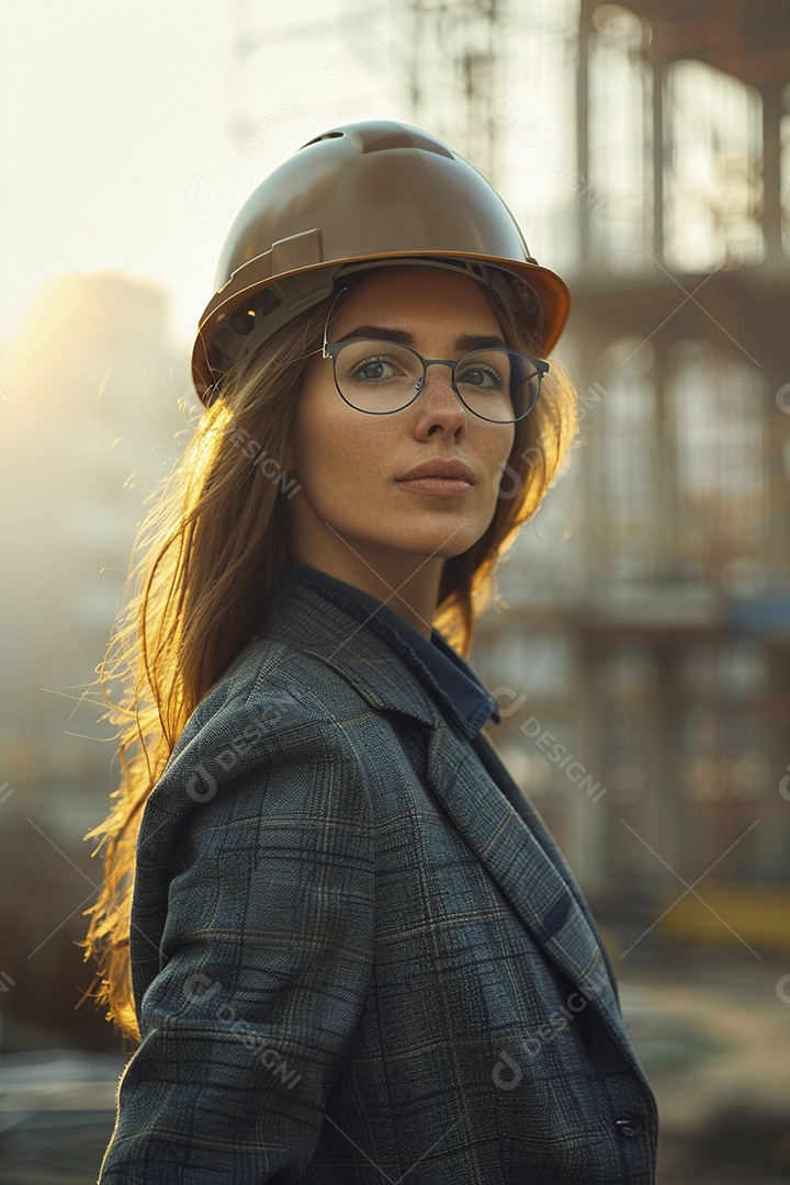 Mulher Arquiteta jovem e bonita