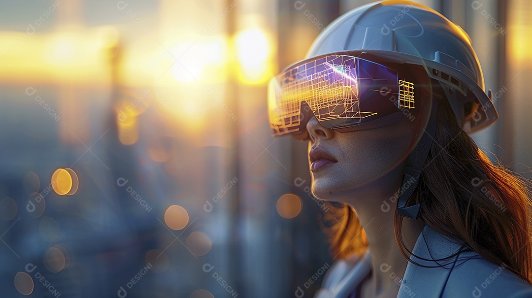 Mulher Arquiteta jovem e bonita