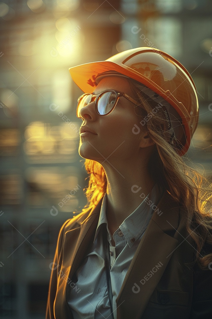 Mulher Arquiteta jovem e bonita