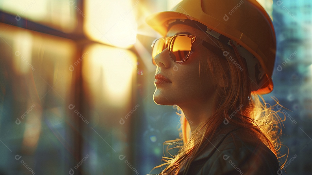 Mulher Arquiteta jovem e bonita