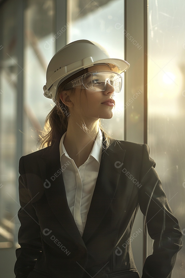 Mulher Arquiteta jovem e bonita