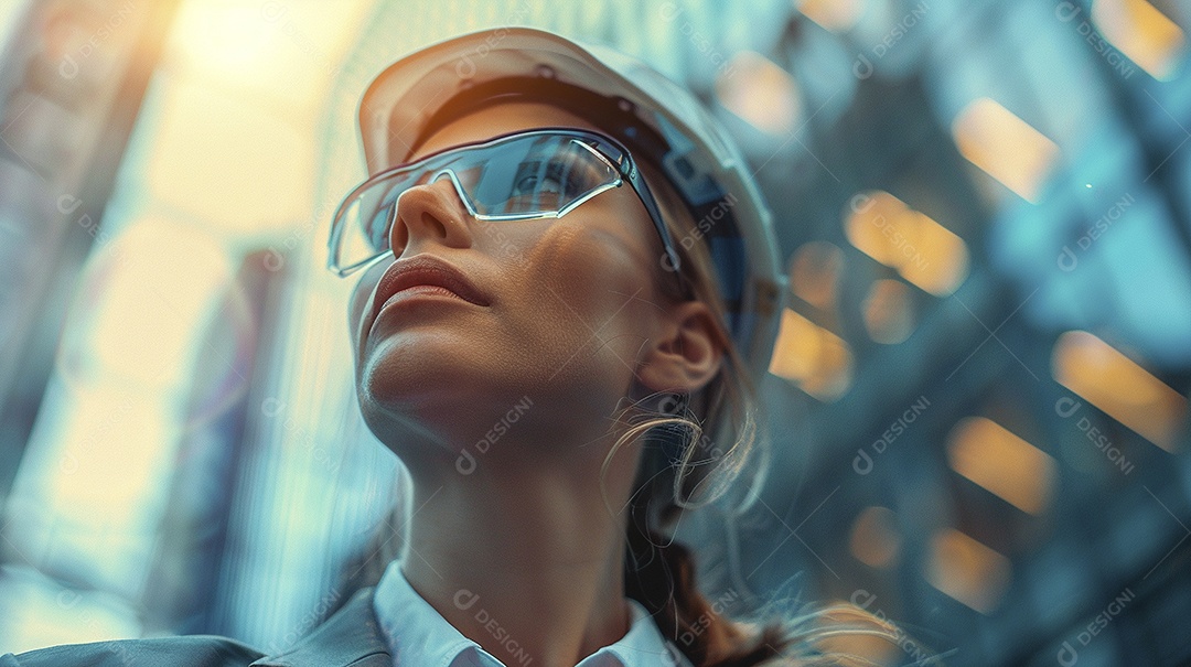 Mulher Arquiteta jovem e bonita