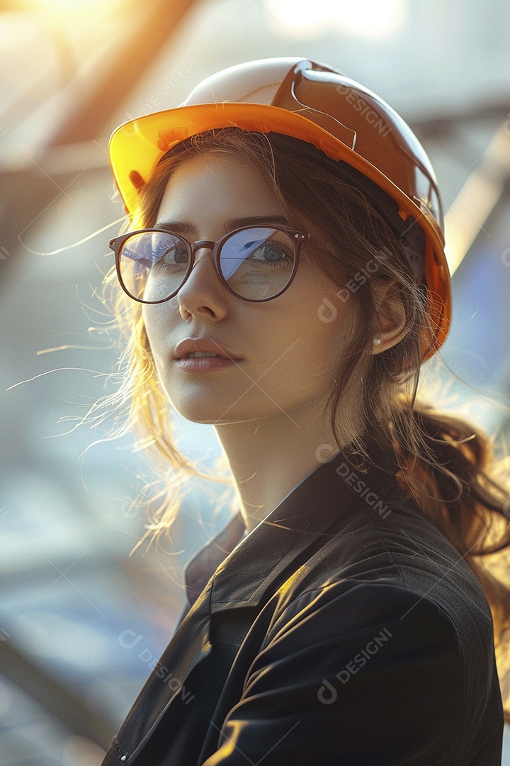 Mulher Arquiteta jovem e bonita