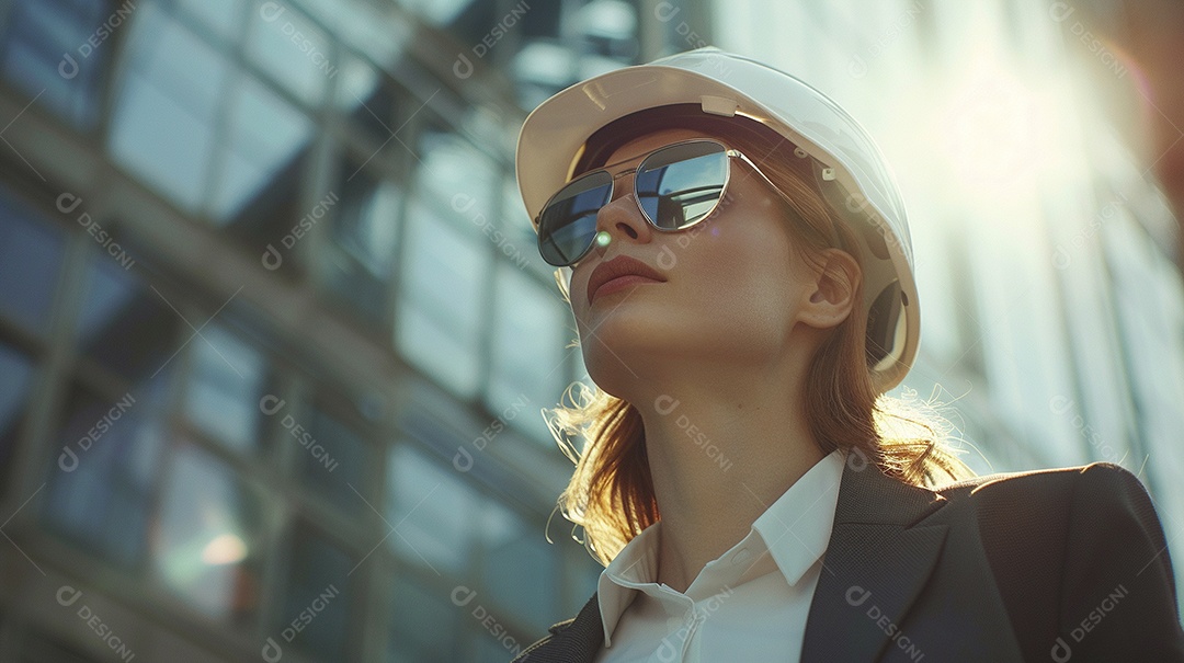 Mulher Arquiteta jovem e bonita