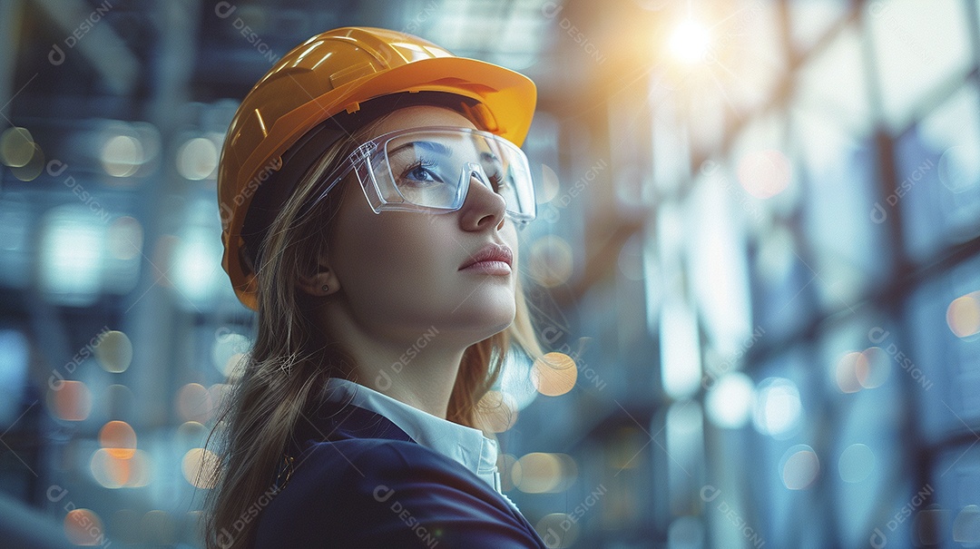 Mulher Arquiteta jovem e bonita