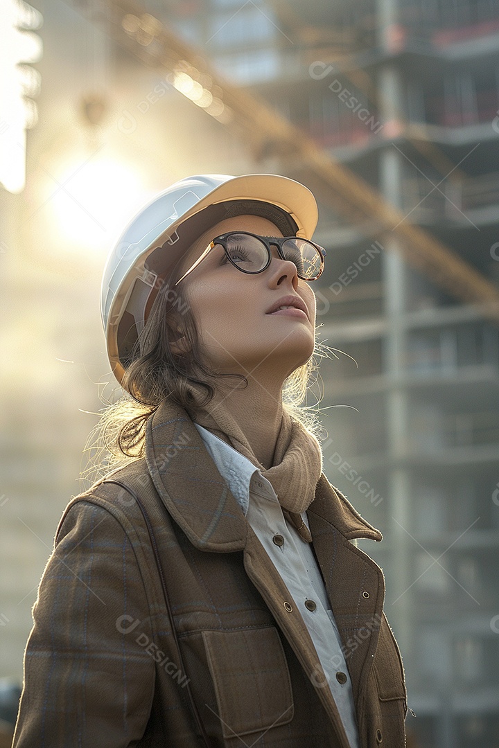 Mulher Arquiteta jovem e bonita