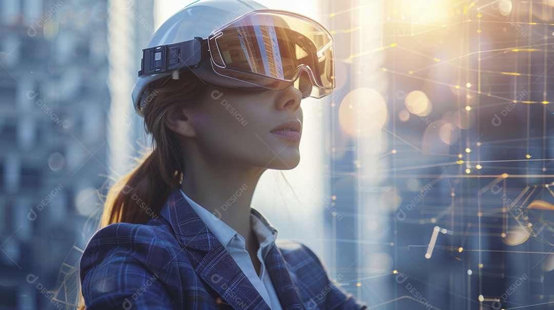 Mulher Arquiteta jovem e bonita