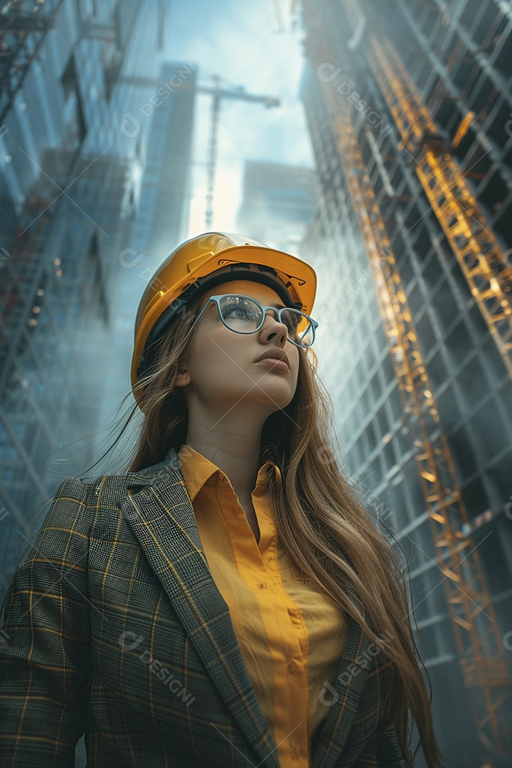 Mulher Arquiteta jovem e bonita