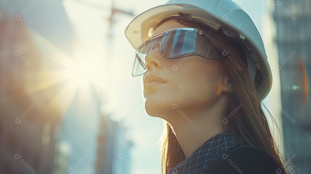 Mulher Arquiteta jovem e bonita