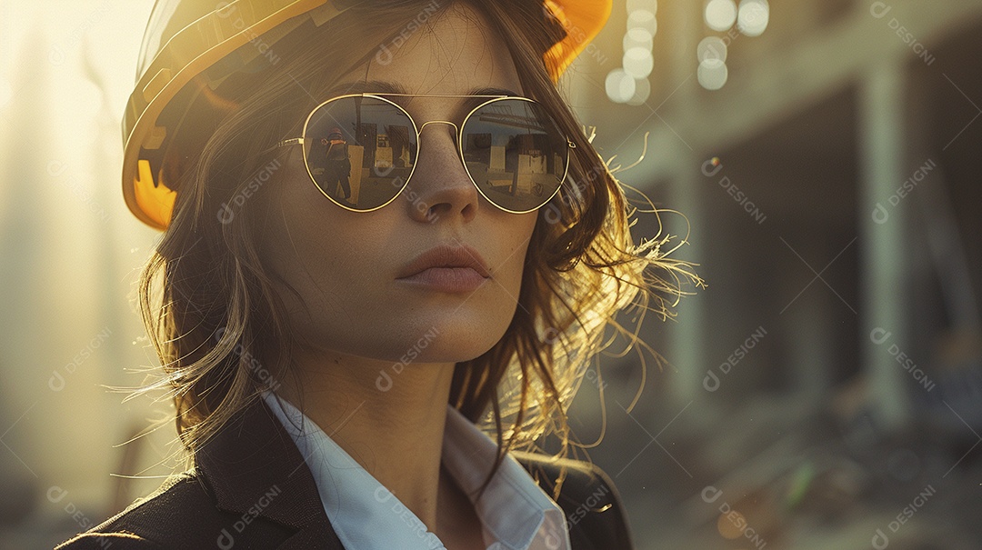 Mulher Arquiteta jovem e bonita