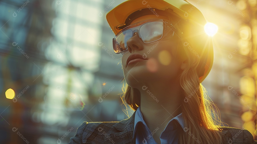 Mulher Arquiteta jovem e bonita