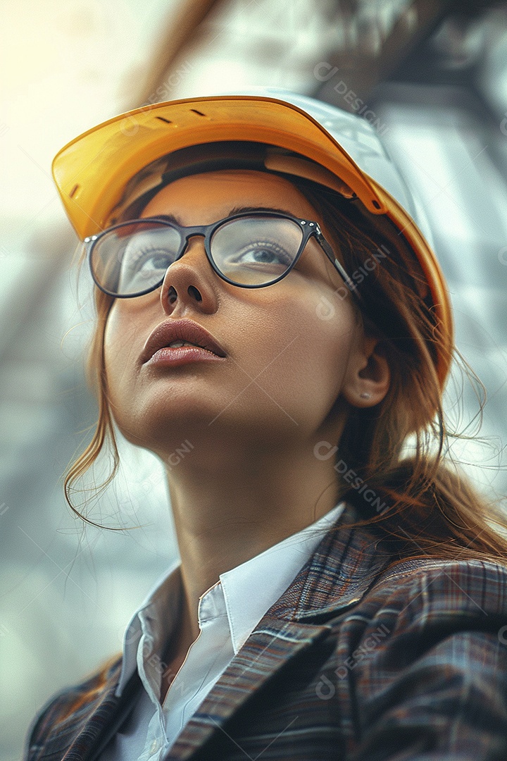 Mulher Arquiteta jovem e bonita