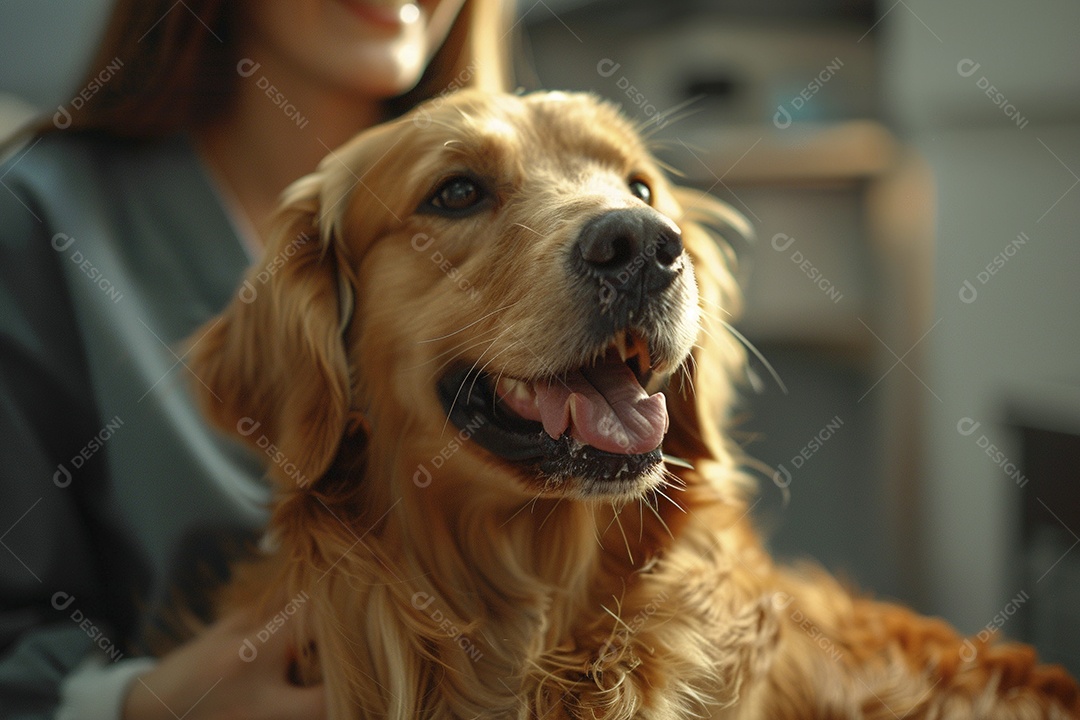Uma linda veterinária examinando um animal fofo, veterinário