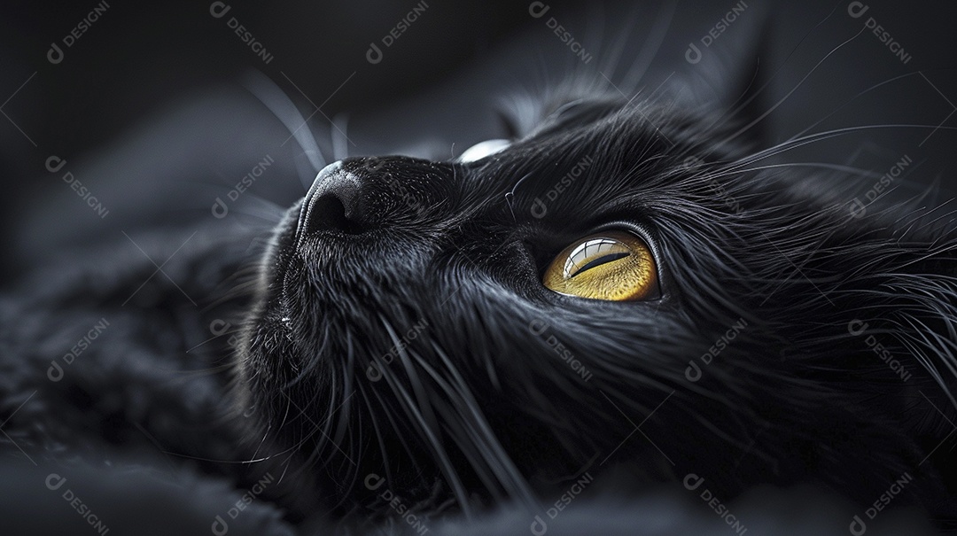 Impressionante fotografia de retrato de um gato, felino, animal de estimação