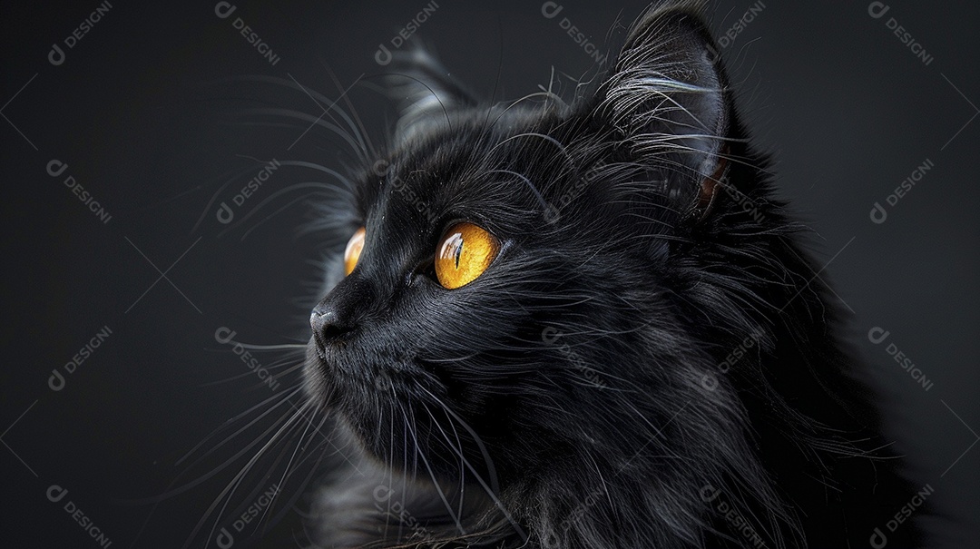 Impressionante fotografia de retrato de um gato, felino, animal de estimação