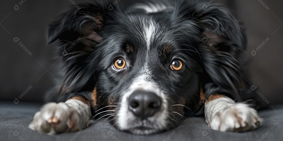 Impressionante fotografia de retrato de um cachorro, canino, animal de estimação