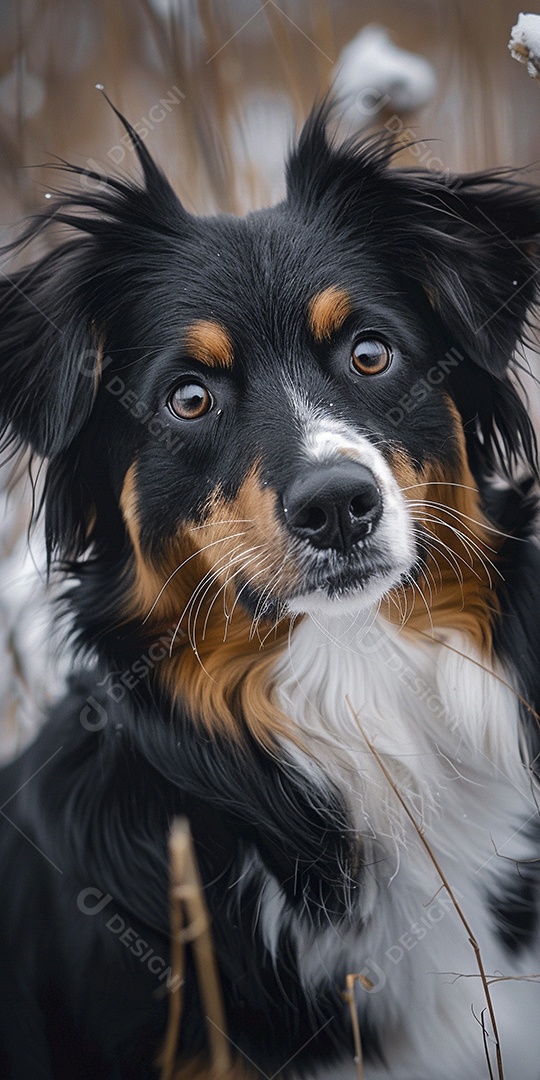 Impressionante fotografia de retrato de um cachorro, canino, animal de estimação