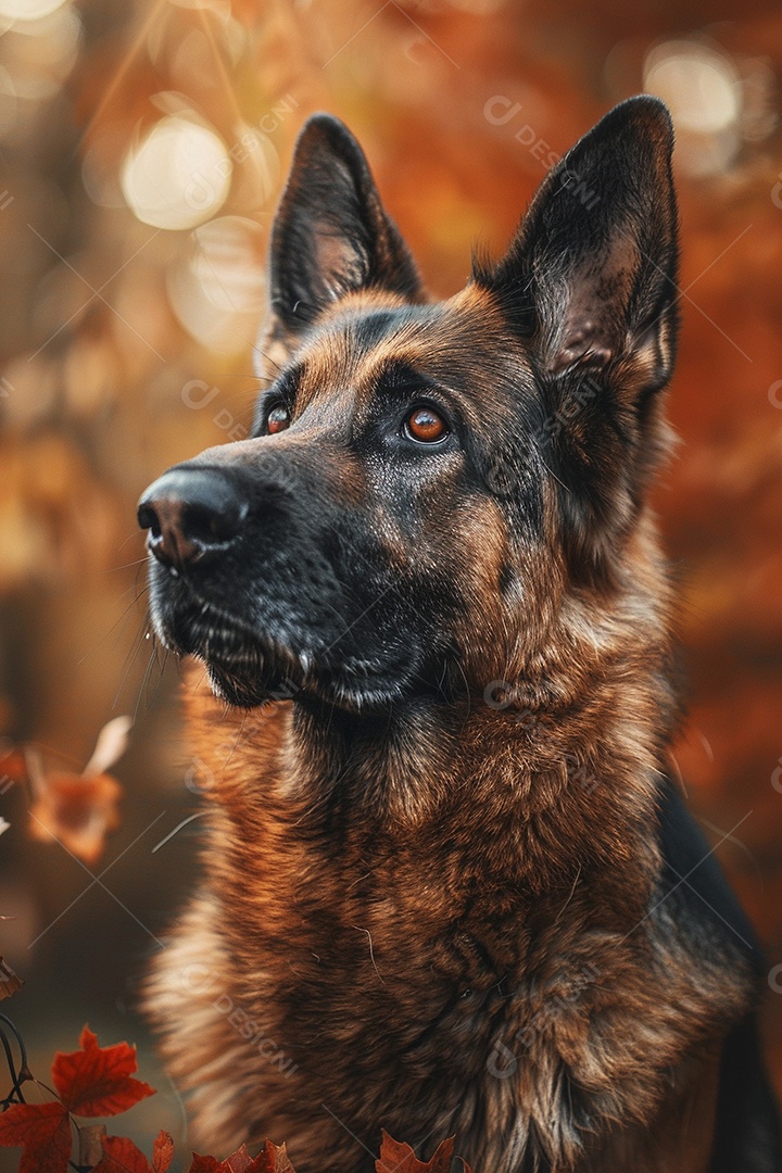 Impressionante fotografia de retrato de um cachorro, canino, animal de estimação