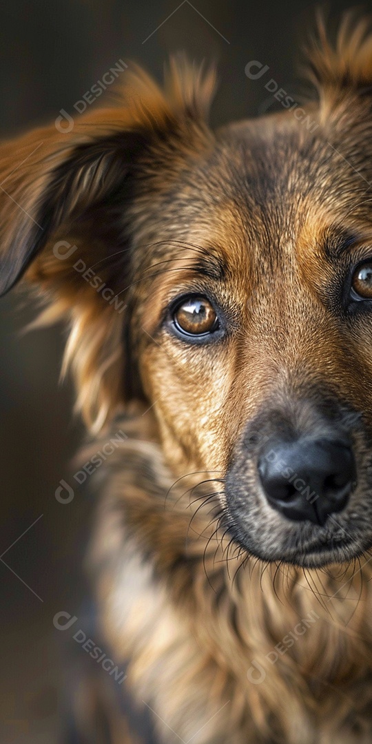 Impressionante fotografia de retrato de um cachorro, canino, animal de estimação